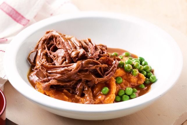 Slow-cooker beef brisket with sweet barbecue sauce